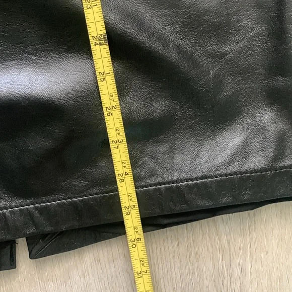 Wilson Maxima Skirt Black Leather‎ high waisted Classic Bikercore Size 6 pencil - Picture 8 of 12